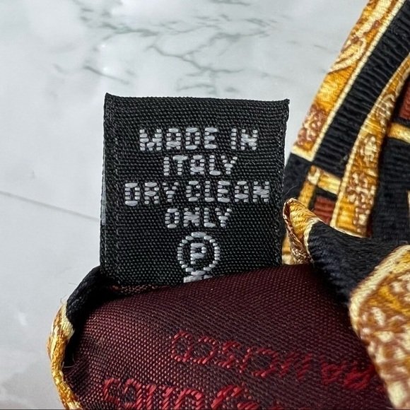 Bullock & Jones San Francisco Bold Silk Italian Necktie Made In Italy Gold Tie - Picture 6 of 8